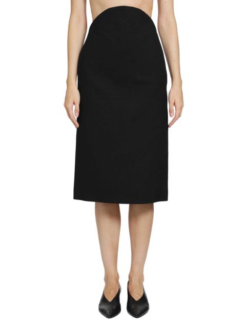 Jil Sander Wool Sablé Skirt