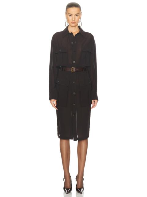 SAINT LAURENT Midi Shirt Dress