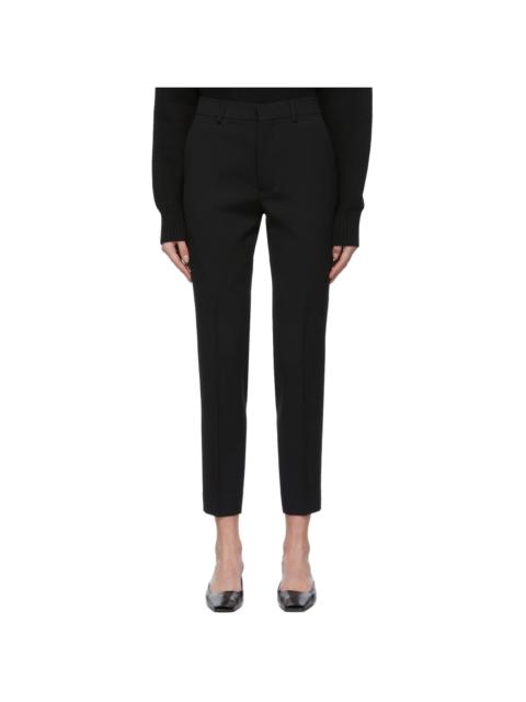 AMI Paris Black Cigarette Fit Trousers