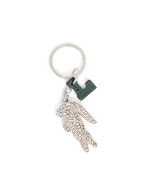 LACOSTE crystallised leather keyring
