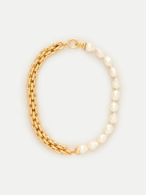 J.CREW Pearl and chain necklace