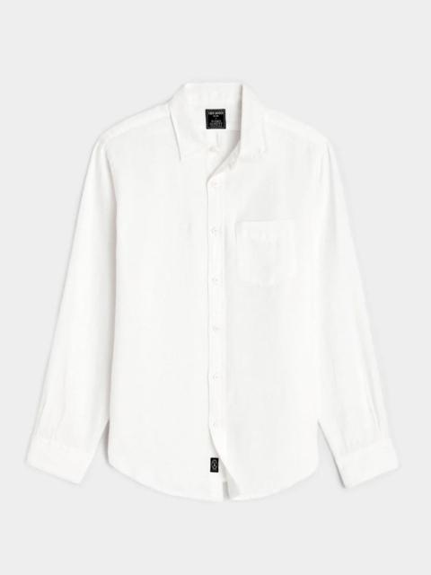 TODD SNYDER Slim Sea Soft Irish Linen Point Collar Shirt