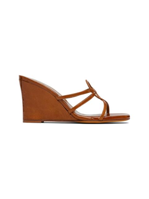 MARYAM NASSIR ZADEH Brown Opera Wedge Heeled Sandals