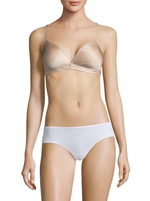 HANRO Women's Satin Deluxe Soft Cup T-Shirt Bra - Natural