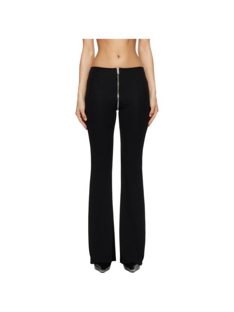Alexander Wang Black Mid-Rise Zipper Trousers