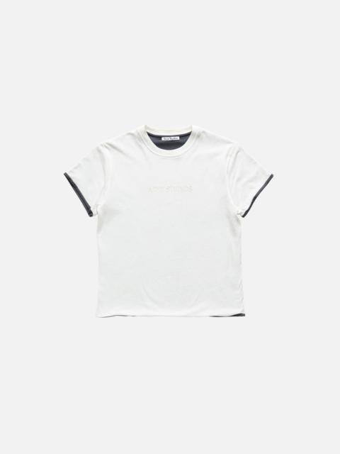 Acne Studios Layered t-shirt with logo - White/grey