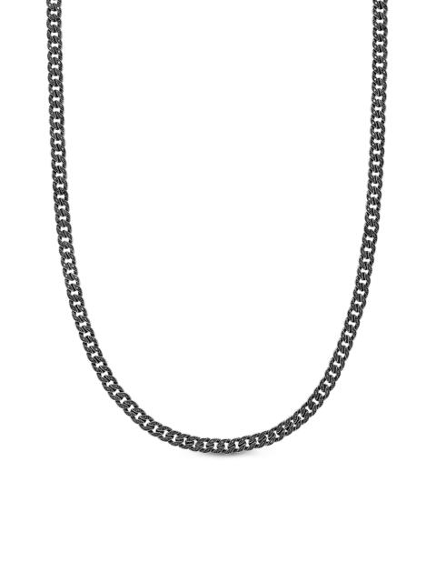 DAVID YURMAN Men's Curb Chain Necklace in Sterling Silver, 6MM - Black Diamond