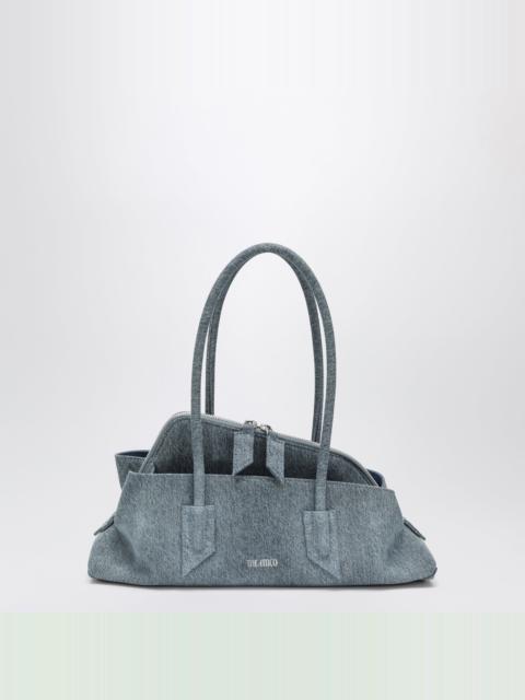 THE ATTICO La Passeggiata Small washed denim top handle bag