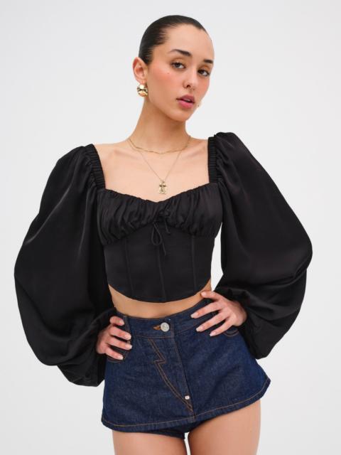 For Love & Lemons Kat Long Sleeve Corset Top