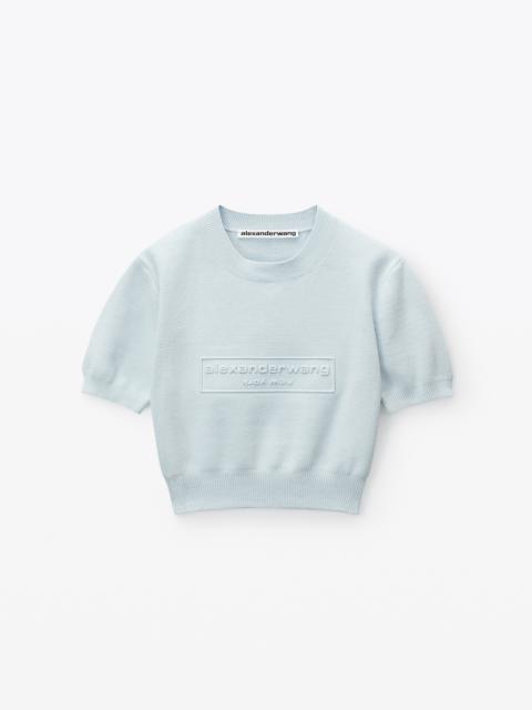 SWEATER TEE IN RIBBED CHENILLE