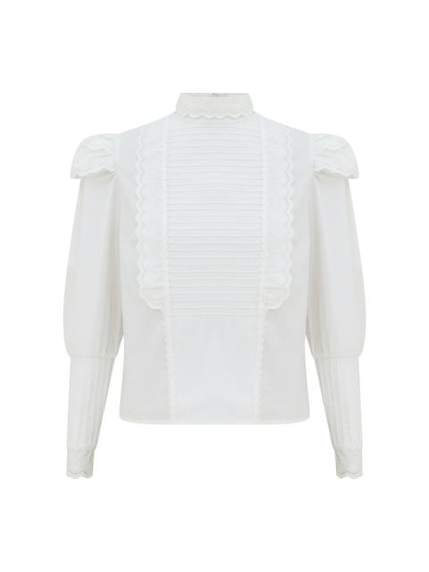 Zimmermann CLASH PINTUCK LACE SHIRT