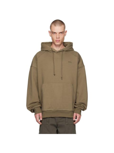 Brown Embroidered Hoodie