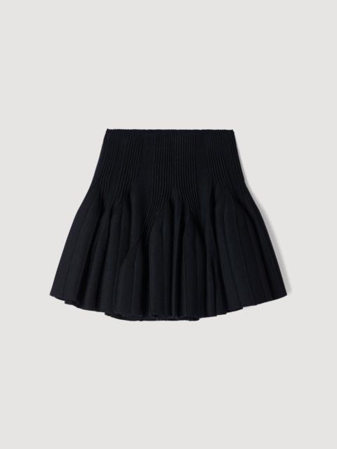 Sandro MINI KNIT GODET SKIRT