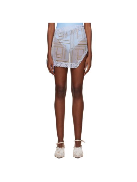VAILLANT SSENSE Exclusive Blue Deconstructed Miniskirt