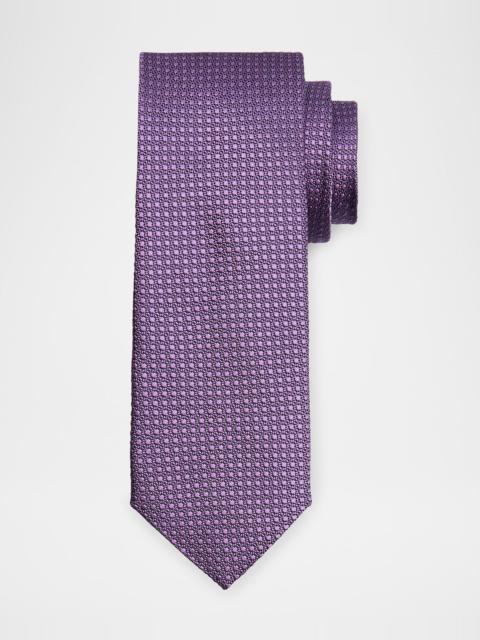 Canali Men's Textured Dot Silk Tie