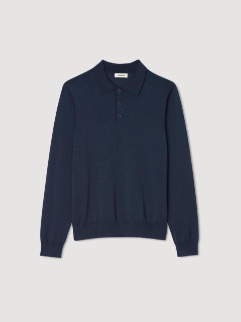 Sandro RIBBED POLO SHIRT