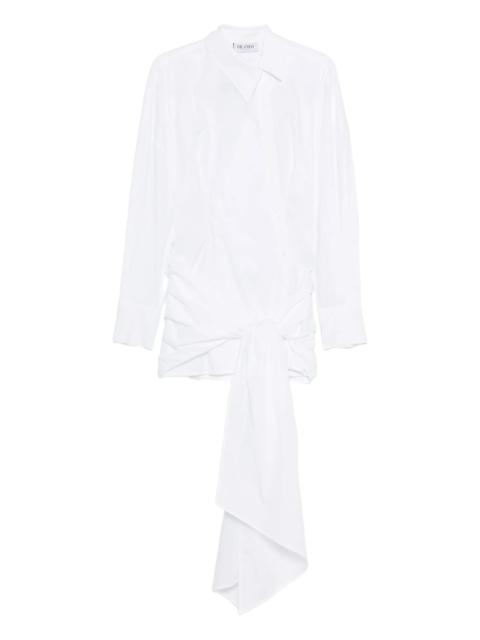 The Attico Long-sleeve Knot Mini Dress