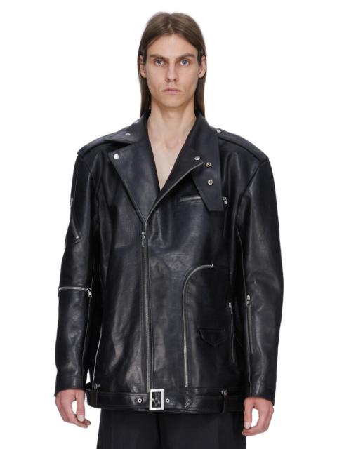 Rick Owens biker leather jacket