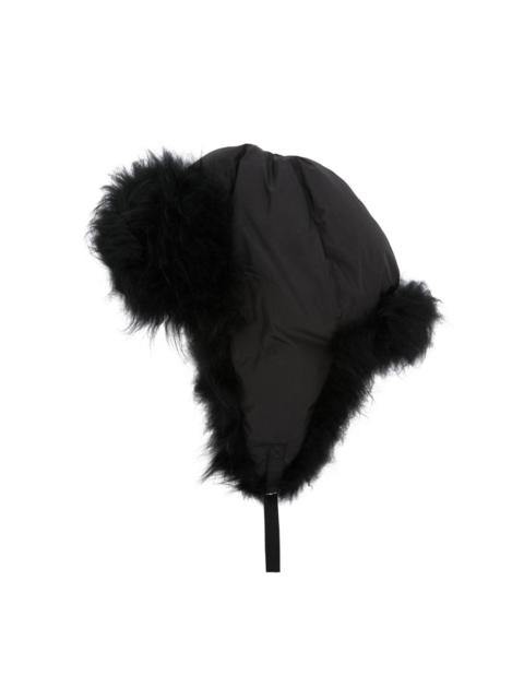 Yves Salomon feather-detail winter hat