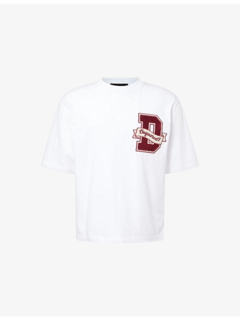 DSQUARED2 College Brand-Patch Cotton T-Shirt