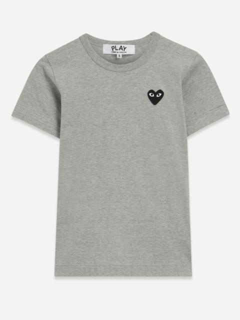 Comme des Garçons PLAY Grey Heart Appliqué T-Shirt