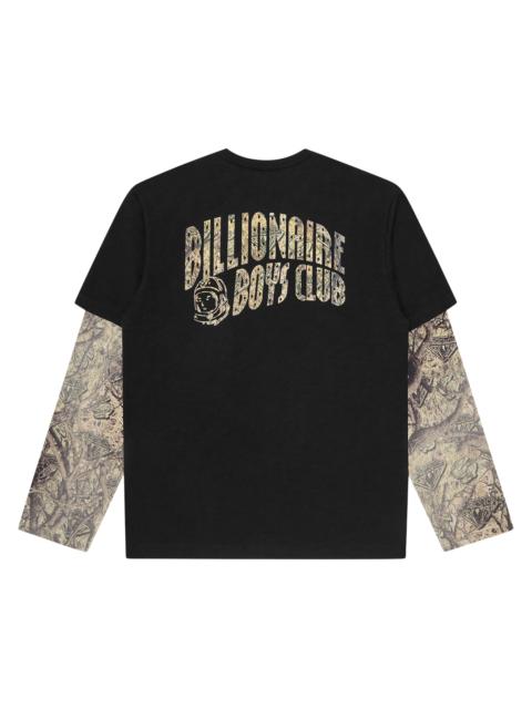 BILLIONAIRE BOYS CLUB DIAMONDS & DOLLARS TREE CAMO MOCK LS T-SHIRT