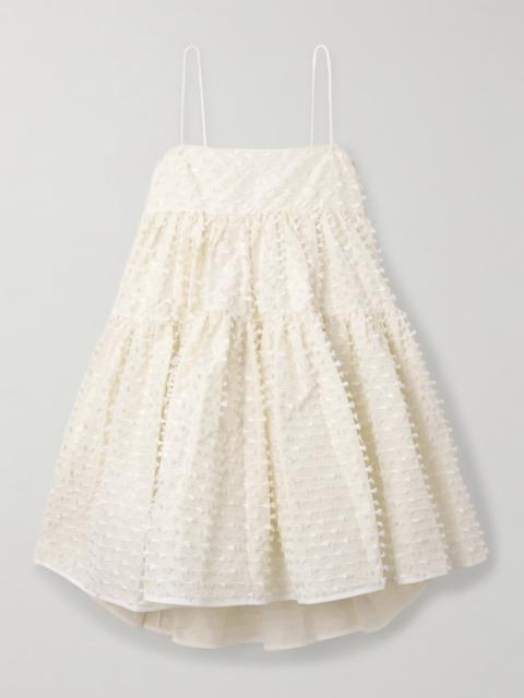 CECILIE BAHNSEN Oberra Tiered Fil Coupé Shell Mini Dress