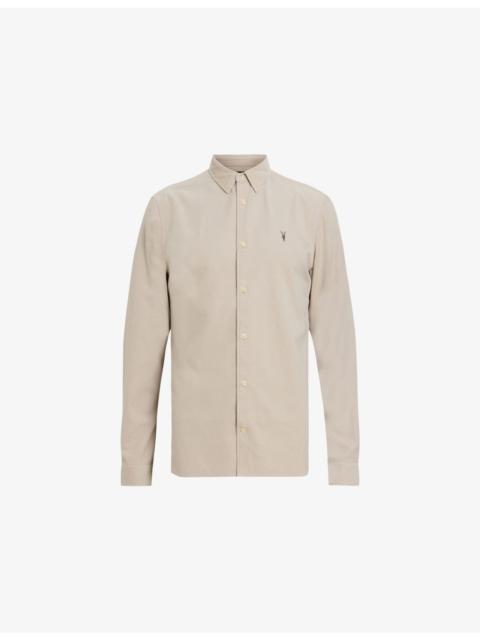 ALLSAINTS Birchwood Ramskull-embroidered slim-fit organic-cotton shirt