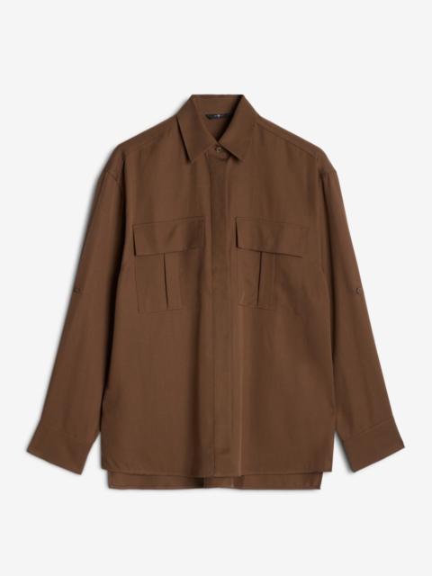 Lyocell Utility Shirt in Cocoa