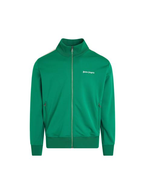 Palm Angels Classic Logo Track Jacket in Green/Off White