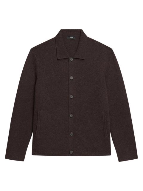 Theory Men's Cameron Cashmere Cardigan - Brownwood Melange