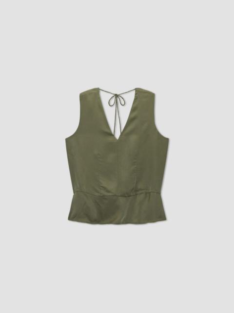 EVERLANE THE SATIN V-NECK TOP