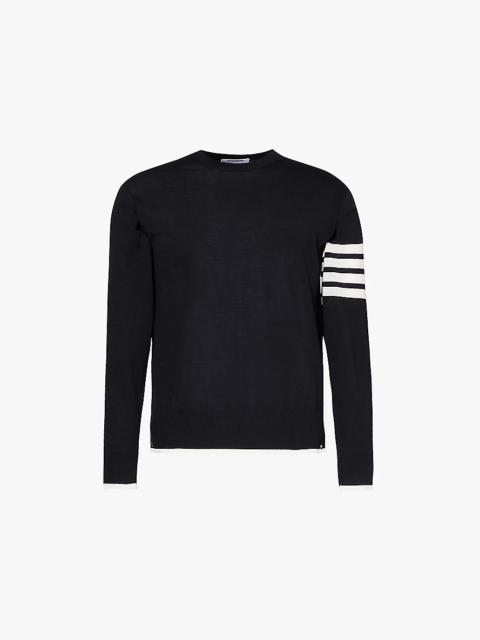 Four-bar regular-fit wool jumper