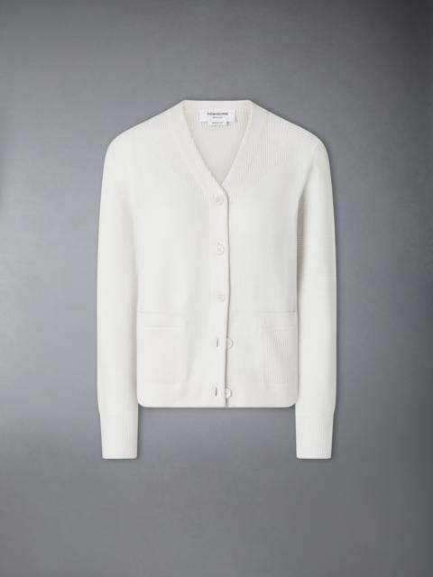 Thom Browne MERINO WOOL 4-BAR TROMPE L'OEIL CARDIGAN JACKET