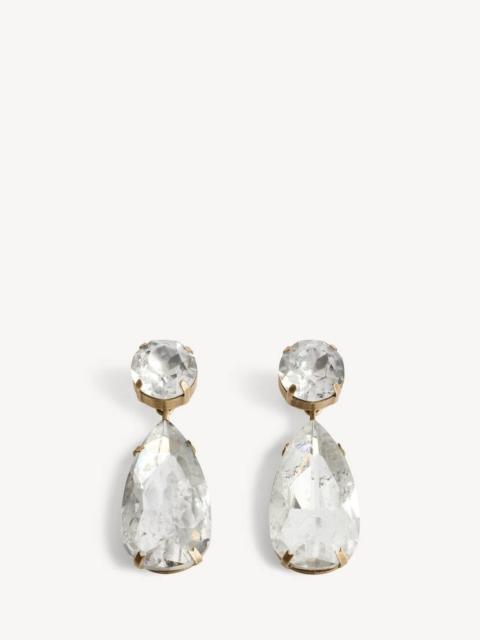 BALENCIAGA Women's Gala Pendant Earrings in Crystal/dark Gold