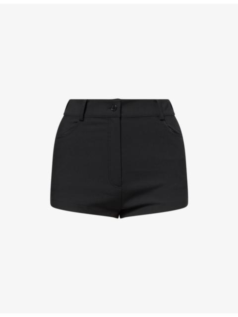 The Frankie Shop Loen High-Rise Stretch-Woven Shorts