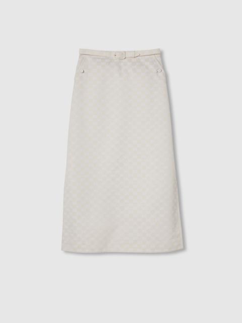 GG cotton gabardine skirt