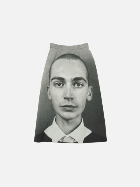 Acne Studios Printed wool skirt - Black/white