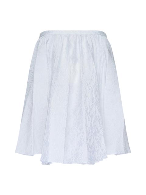 SHUSHU/TONG White Lace Pleated Skirt