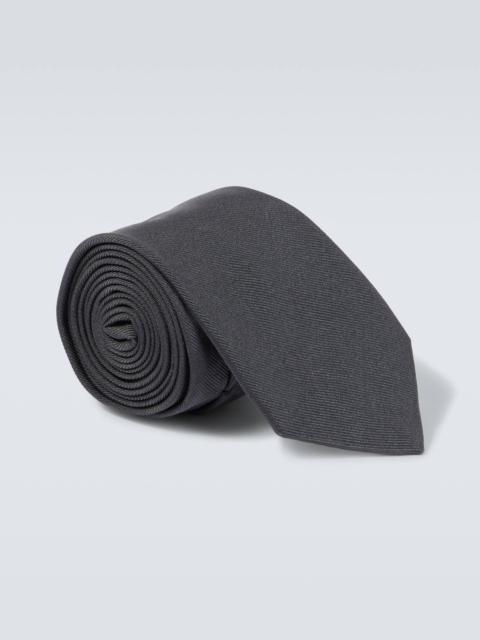 Prada Logo silk tie
