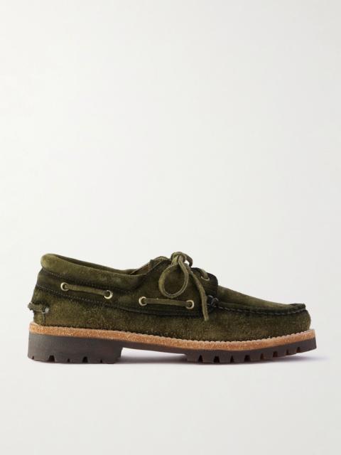 OFFICINE CREATIVE Heritage Flexi 001 Brushed-Suede Loafers Green