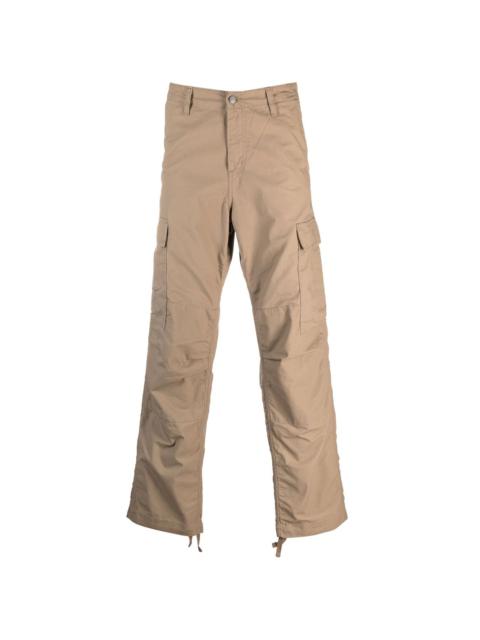 mid-rise straight-leg cargo pants