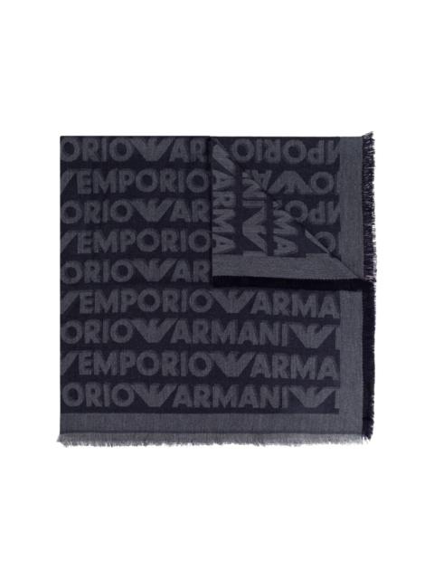 EMPORIO ARMANI logo-jacquard scarf