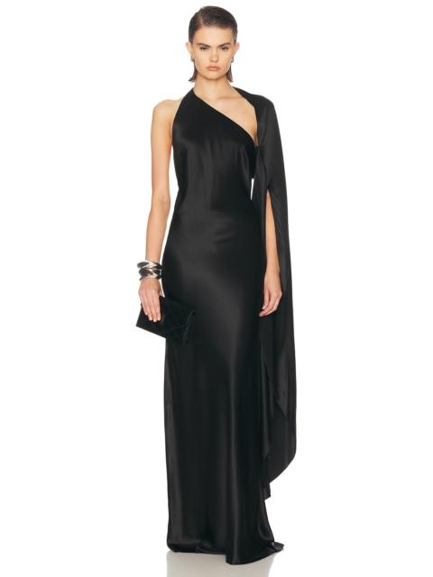 THE SEI Drape Sleeve One Shoulder Gown