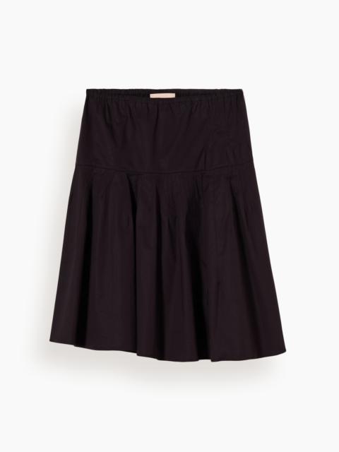 Plan C Poplin Cotton Skirt in Black