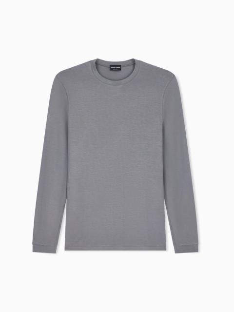 GIORGIO ARMANI LONG SLEEVE JUMPER IN STRETCH VISCOSE