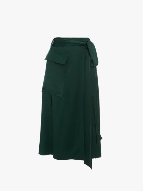 Victoria Beckham Trench Skirt in Bottle Green