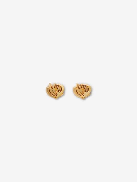 Gold-plated Rose Stud Earrings
