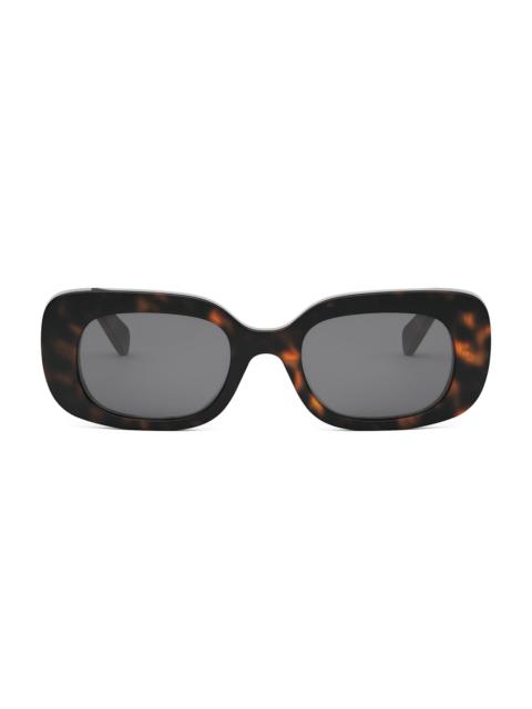 CELINE Women's Bold 3 Dots 51MM Rectangular Sunglasses - Dark Havana Grey