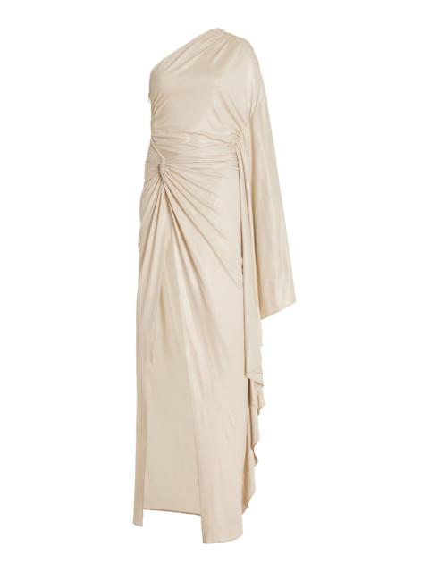 LAPOINTE Ruched Coated Jersey Gown neutral